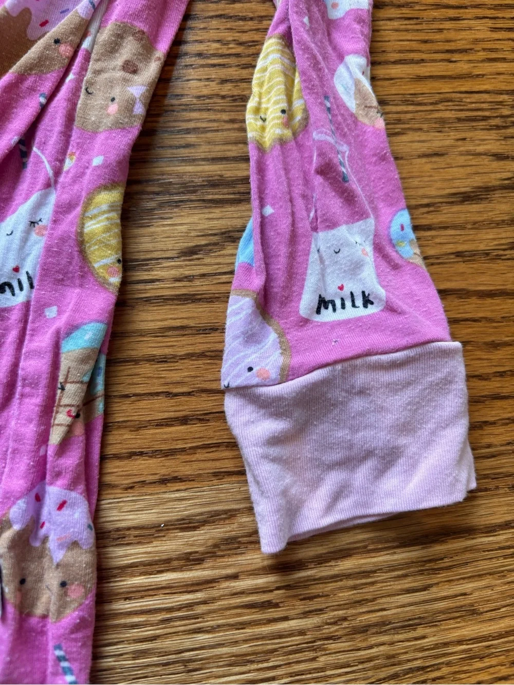 Little Sleepies Pink Girls Cookies & Milk Two-Piece Pajama Set Size 7/8